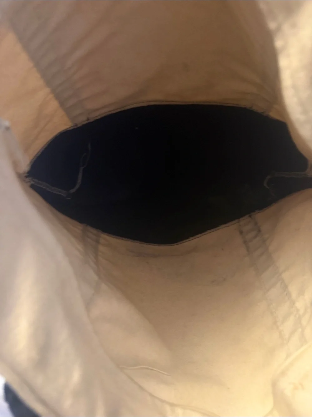 Vanguard Beige and Black Canvas computer travel zipped Tote